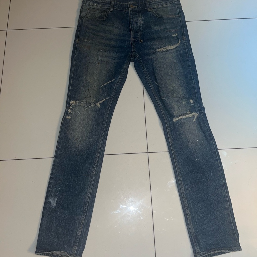 Ksubi Chitch Odyssey Denim Men's Distressed Blue Jeans Size 34